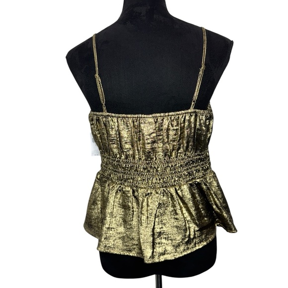 💎 Old Navy Satin Cami Shiny Top Gold - Picture 3 of 11
